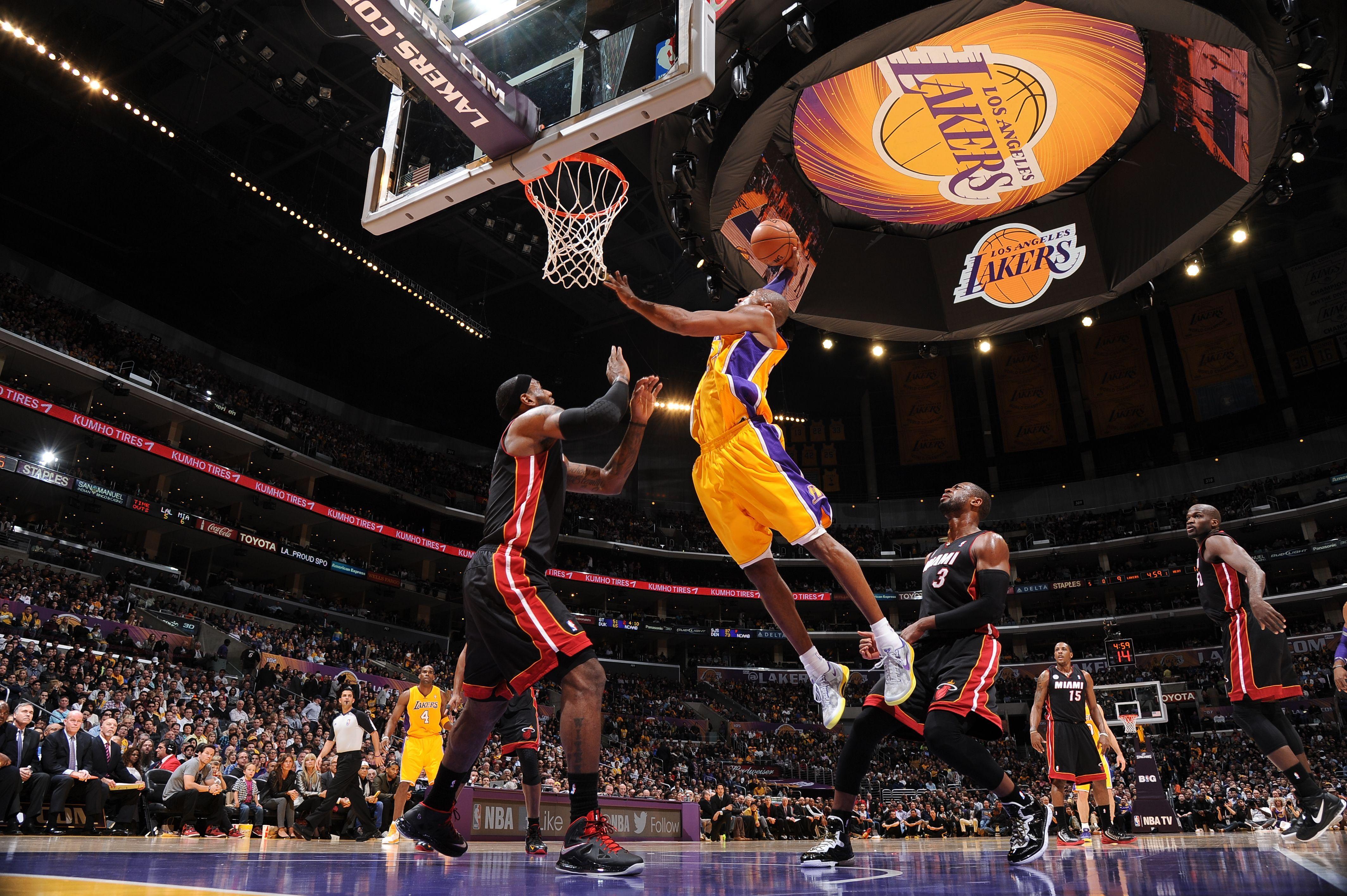 Famous basketball player dunking